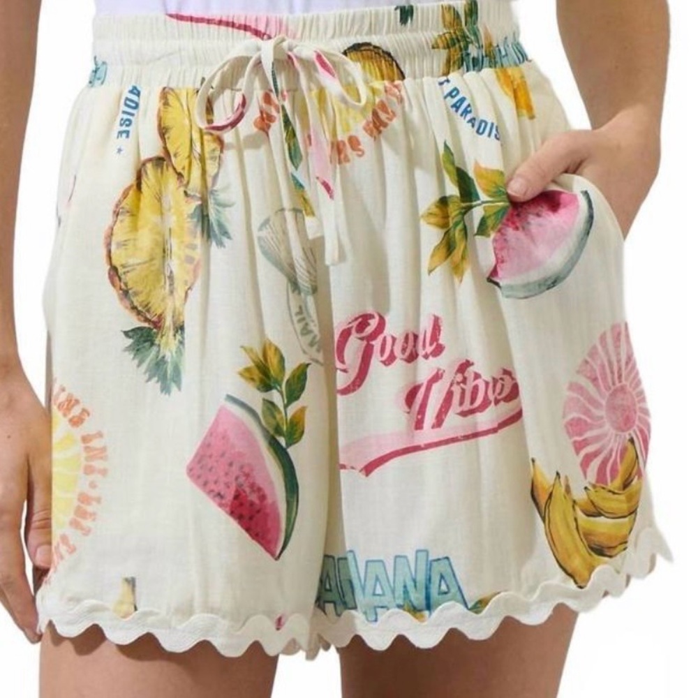 Sugarlips Zion paradise Halle shorts-Cream-Women Size XS